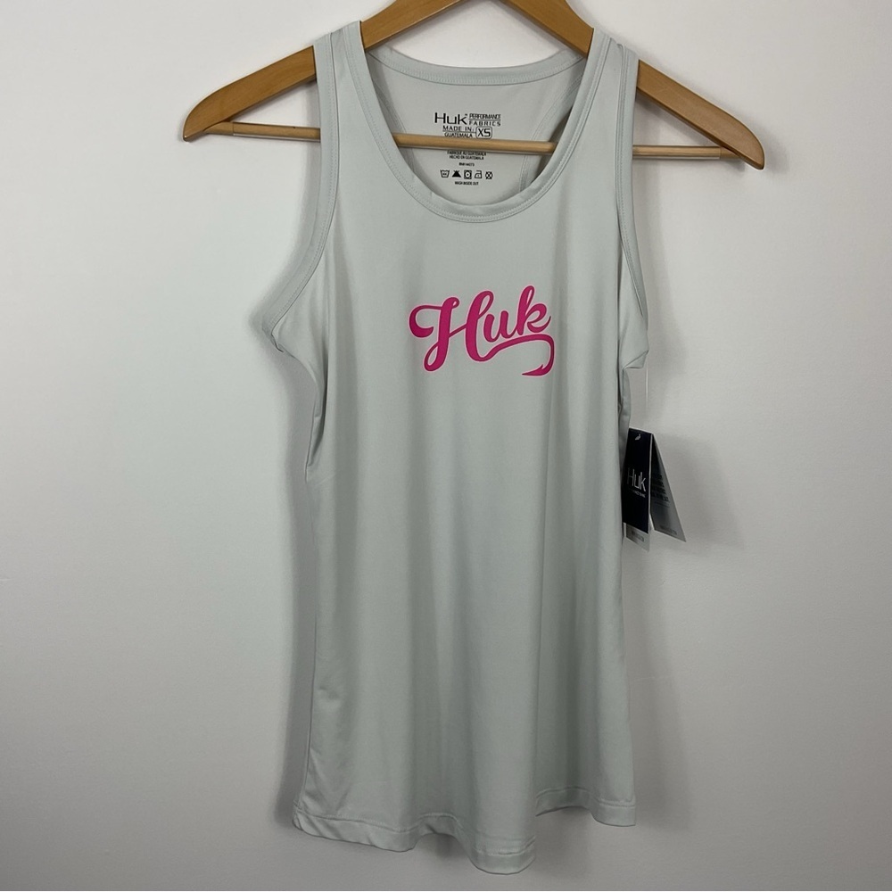 Huk Script Pursuit Racer Tank Top Womens XS